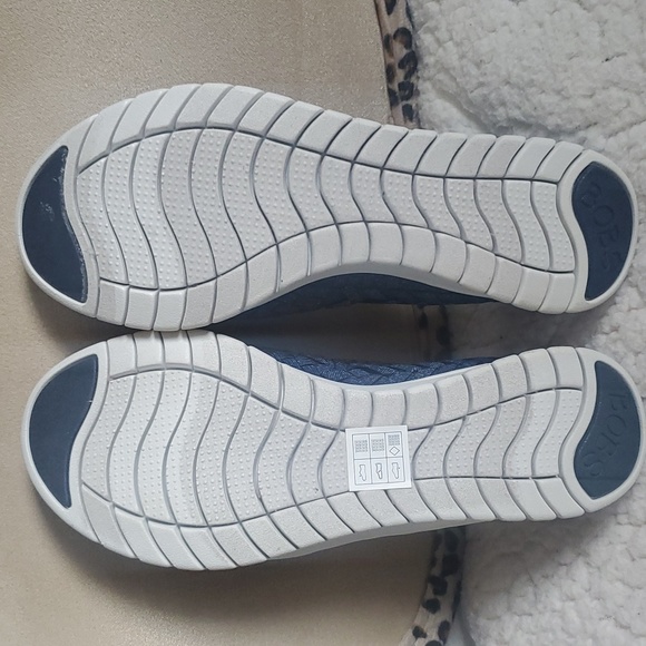 NIB BOBS from Skechers Women's 7.5 Blue Memory Foam Espadrille Wedge Slip On - Picture 7 of 12